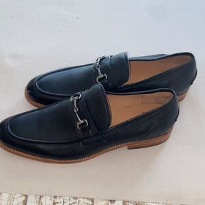 Warfield & Grand Black Leather Slip-On Loafers Horse bit Mark 84902 Men’s 11.5